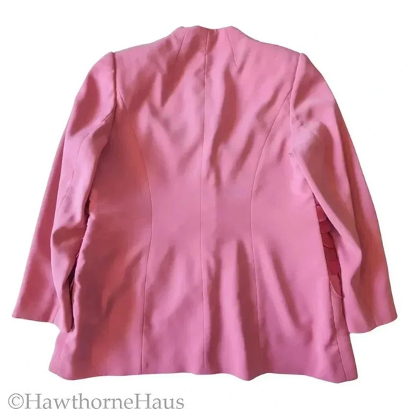 LOUISE RICCI Dusty Pink Modest Skirt Suit Size 16 2 Piece One Button - Picture 3 of 13